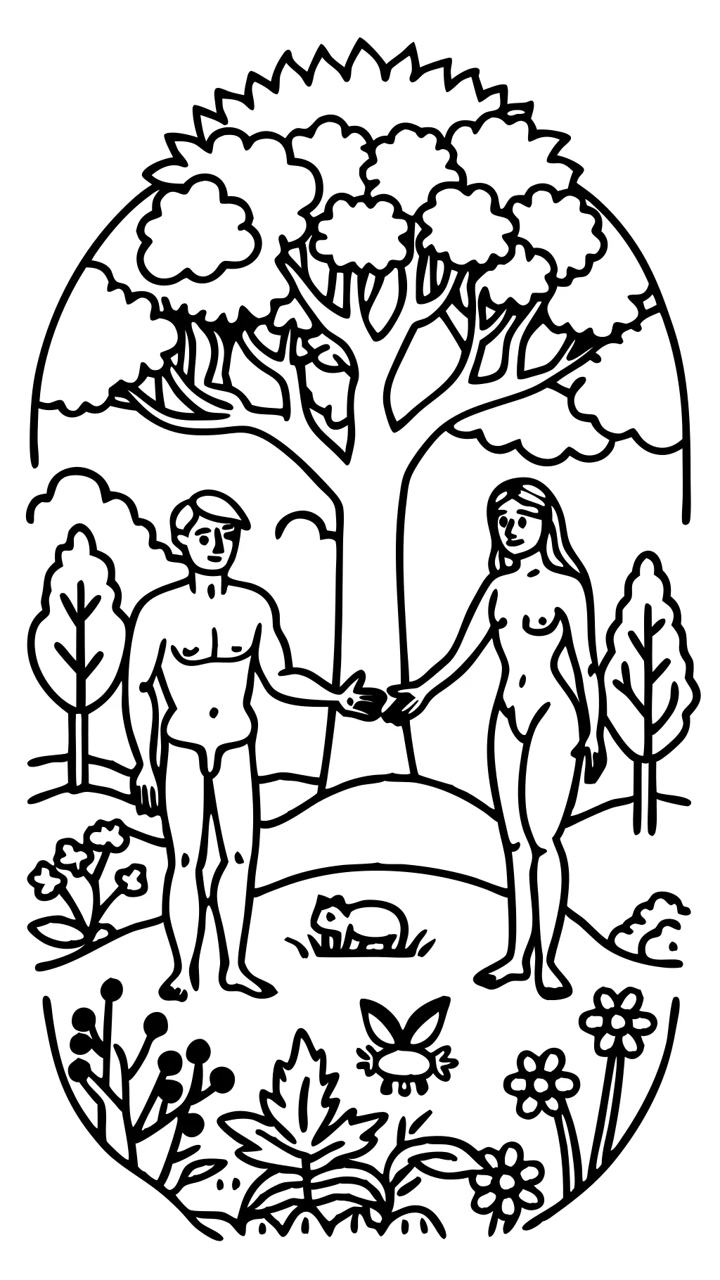 coloring page garden of eden